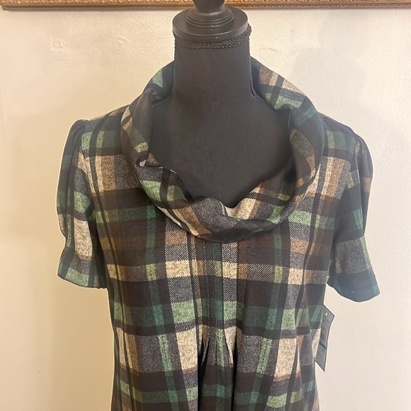 NWT Jessica Howard Plaid, Spandex Baby Doll Dress, Sz. L. - Picture 2 of 12